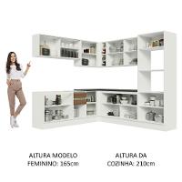 Cozinha Completa 459001 Com Armário E Balcão Branco/Rustic - 7