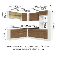 Cozinha Completa 459001 Com Armário E Balcão Branco/Rustic - 9