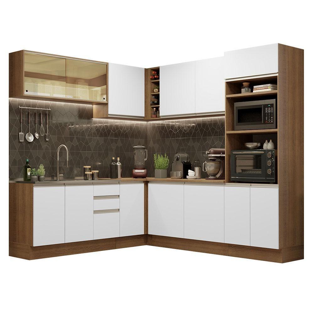 Cozinha Completa 459001 Com Armário E Balcão Rustic/Branco - 10