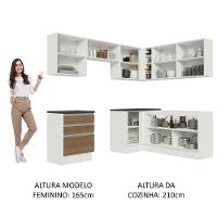 Cozinha Completa 409001 Com Armário E Balcão Branco/Rustic - 7