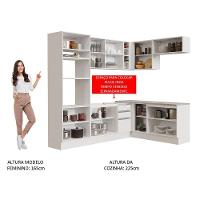 Cozinha Completa 419001 Com Armário E Balcão Branco Branco - 7