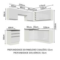 Cozinha Completa 409001 Armário E Balcão Branco Brilho - 9