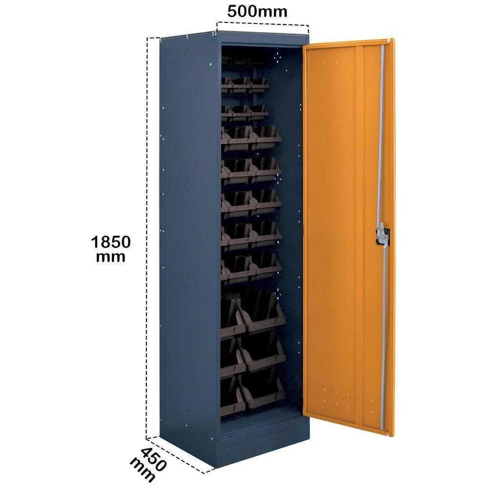 Armário Organizador ábile Presto Aço Gaveteiro Misto Preto 1,85m 33 Gavetas Antiferrugem Oficina - 4