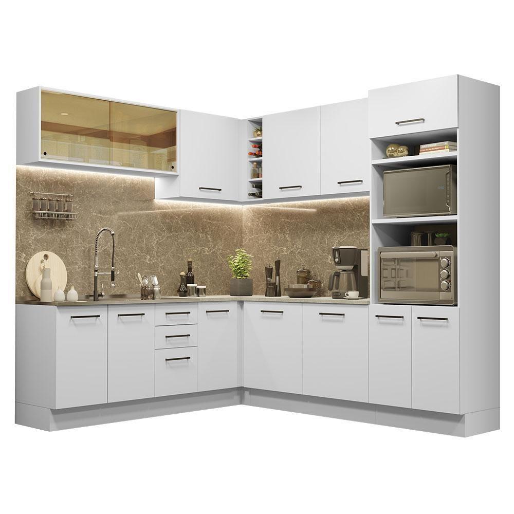 Cozinha Completa 459001 Com Armário E Balcão Branco Branco - 10