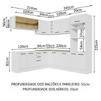 Cozinha Completa 459001 Com Armário E Balcão Branco Branco - 9