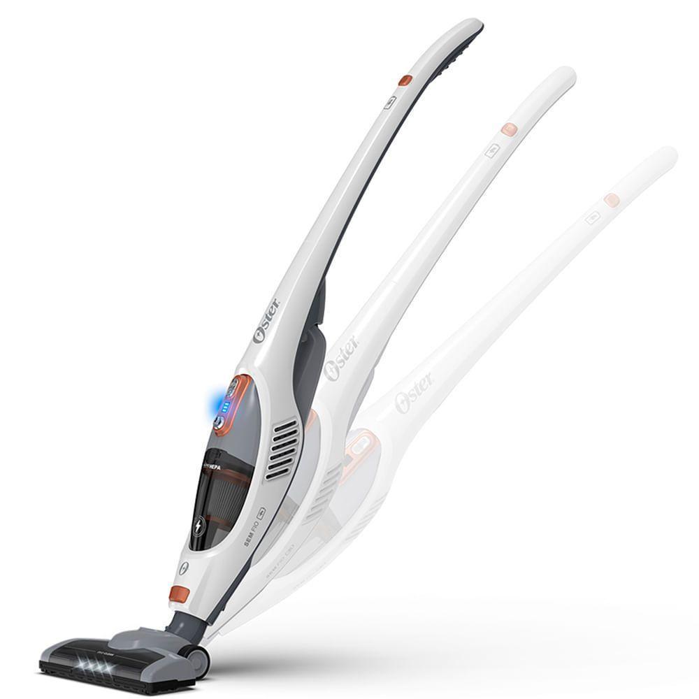 Aspirador de Pó Vertical Sem Fio Oster White Duo Clean 2 em 1 - Bateria - 7