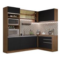 Cozinha Completa 399002 Com Armário E Balcão Rustic/Preto - 10