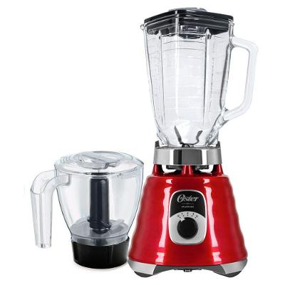 Kit de Liquidificador e Base Processadora Oster New Osterizer com Copo de Vidro Vermelho 220V