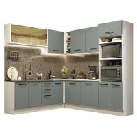 Cozinha Completa 459001 Com Armário E Balcão Branco/Cinza - 10