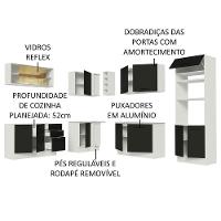 Cozinha Completa 459001 Com Armário E Balcão Branco/Preto - 8