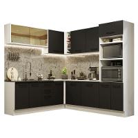 Cozinha Completa 459001 Com Armário E Balcão Branco/Preto - 10