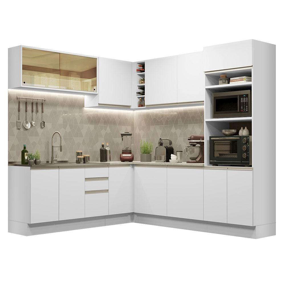 Cozinha Completa 459001 Com Armário E Balcão Branco Branco - 10
