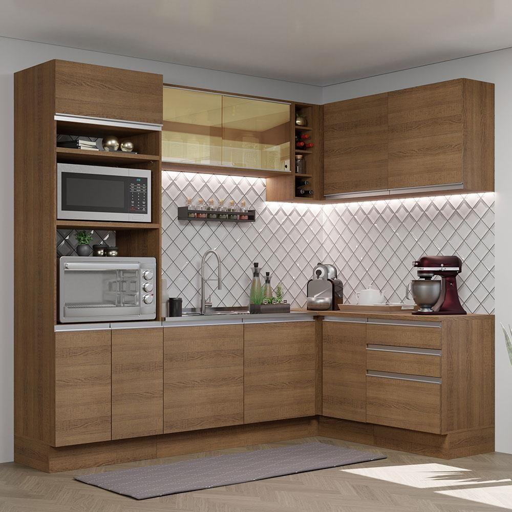 Cozinha Completa 399002 Com Armário E Balcão RusticRustic - 1