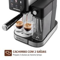 Cafeteira Espresso Mondial Dolce Latte Preto Com Inox C-28-ECL 1350W 220V