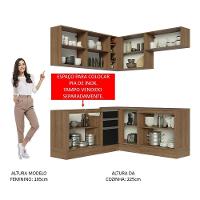 Cozinha Completa 349003 Com Armário E Balcão Rustic/Preto - 7