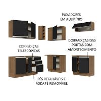Cozinha Completa 349003 Com Armário E Balcão Rustic/Preto - 8