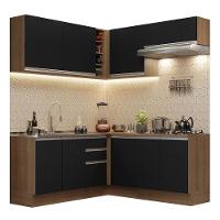 Cozinha Completa 349003 Com Armário E Balcão Rustic/Preto - 10