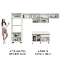 Cozinha Completa 330001 Com Armário E Balcão Branco - 8