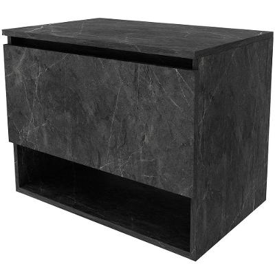 Gabinete De Banheiro 60 Cm 1 Porta E Nicho Valente Mármore Lunar