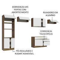 Cozinha Completa 350001 Com Armário E Balcão Rustic/branco - 8