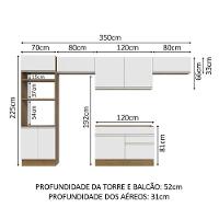 Cozinha Completa 350001 Com Armário E Balcão Rustic/branco - 9