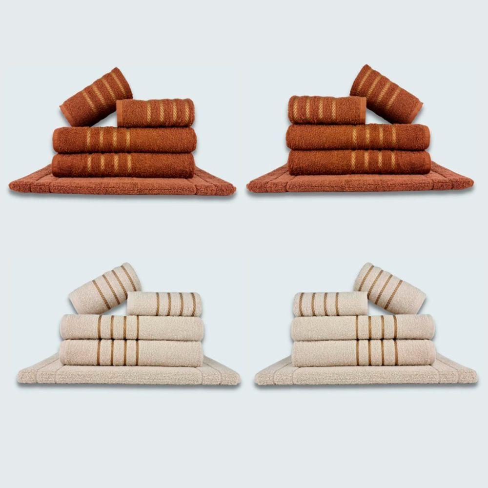 Jogo De Toalhas 20 Pçs Coleção Montreal 100% Algodão Mr+bg - 1