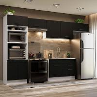 Cozinha Completa 350001 Com Armário E Balcão Branco/Preto - 1