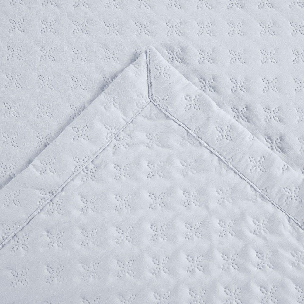 Kit Cobre Leito Colcha Select Queen 3 Peças Matelado Dupla Face Microfibra - Branco - 100% Poliéster - 7