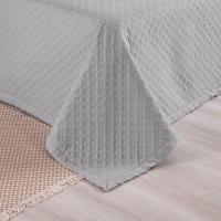 Kit Cobre Leito Colcha Select King 3 Peças Matelado Dupla Face Microfibra - Cinza - 100% Poliéster