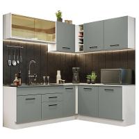 Cozinha Completa 389001 Com Armário E Balcão Branco/Cinza - 9