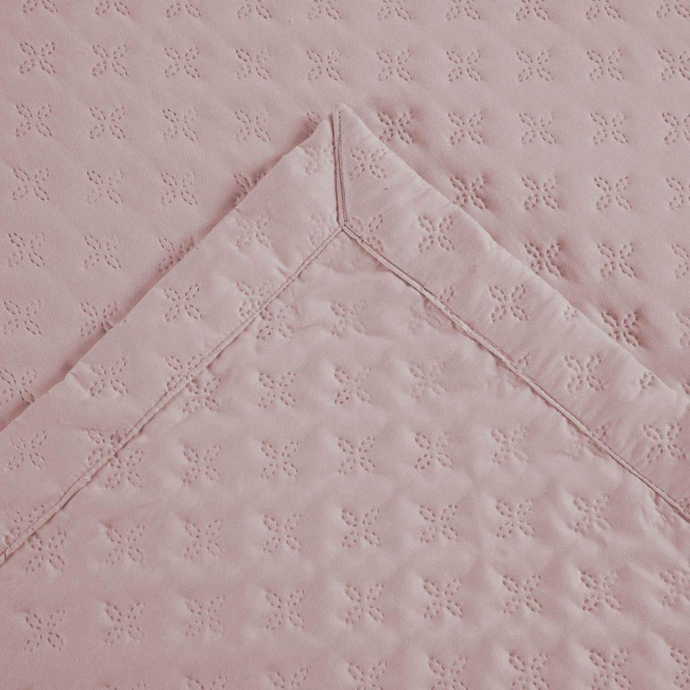 Kit Cobre Leito Colcha Select Solteiro 2 Peças Matelado Dupla Face Microfibra - Rose - 100% Poliéster - 7
