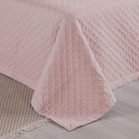 Kit Cobre Leito Colcha Select Solteiro 2 Peças Matelado Dupla Face Microfibra - Rose - 100% Poliéster