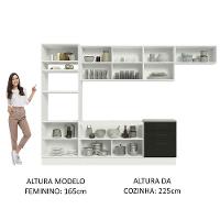 Cozinha Completa 330001 Com Armário E Balcão Branco/Preto - 7