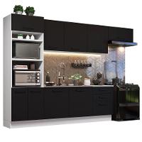 Cozinha Completa 330001 Com Armário E Balcão Branco/Preto - 10
