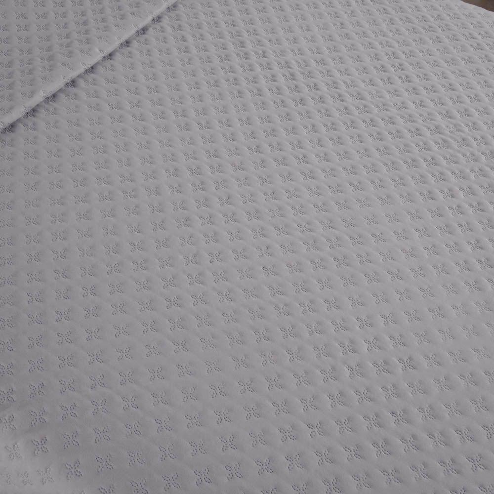 Kit Cobre Leito Colcha Select Solteiro 2 Peças Matelado Dupla Face Microfibra - Cinza - 100% Poliéster - 5