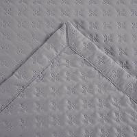 Kit Cobre Leito Colcha Select Solteiro 2 Peças Matelado Dupla Face Microfibra - Cinza - 100% Poliéster - 7