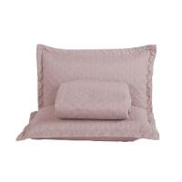 Kit Cobre Leito Colcha Select King 3 Peças Matelado Dupla Face Microfibra - Rose - 100% Poliéster - 8