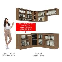 Cozinha Completa 349002 Com Armário E Balcão Rustic/Preto - 7