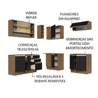 Cozinha Completa 349002 Com Armário E Balcão Rustic/Preto - 8