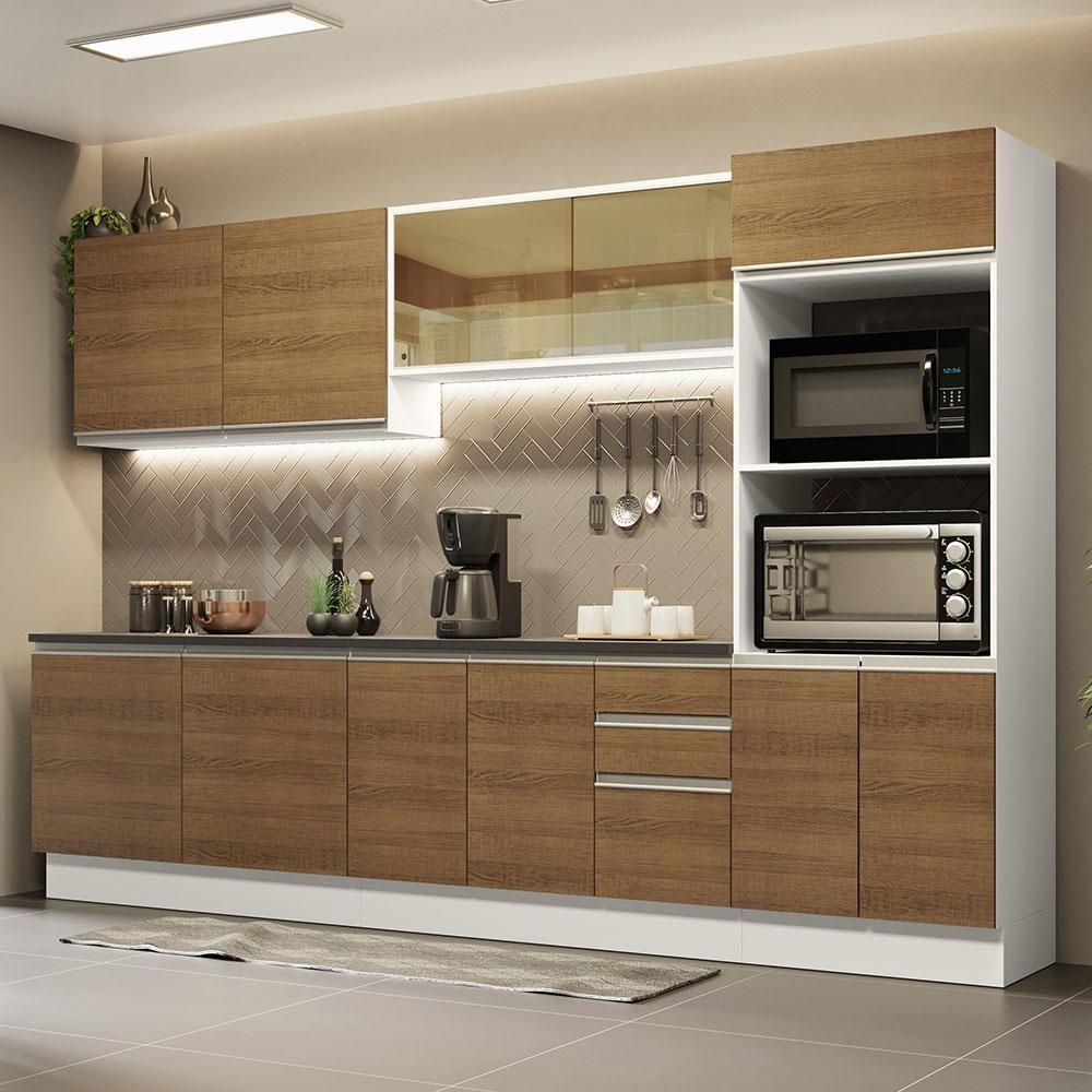 Cozinha Completa 310001 Com Armário E Balcão Branco/Rustic - 1