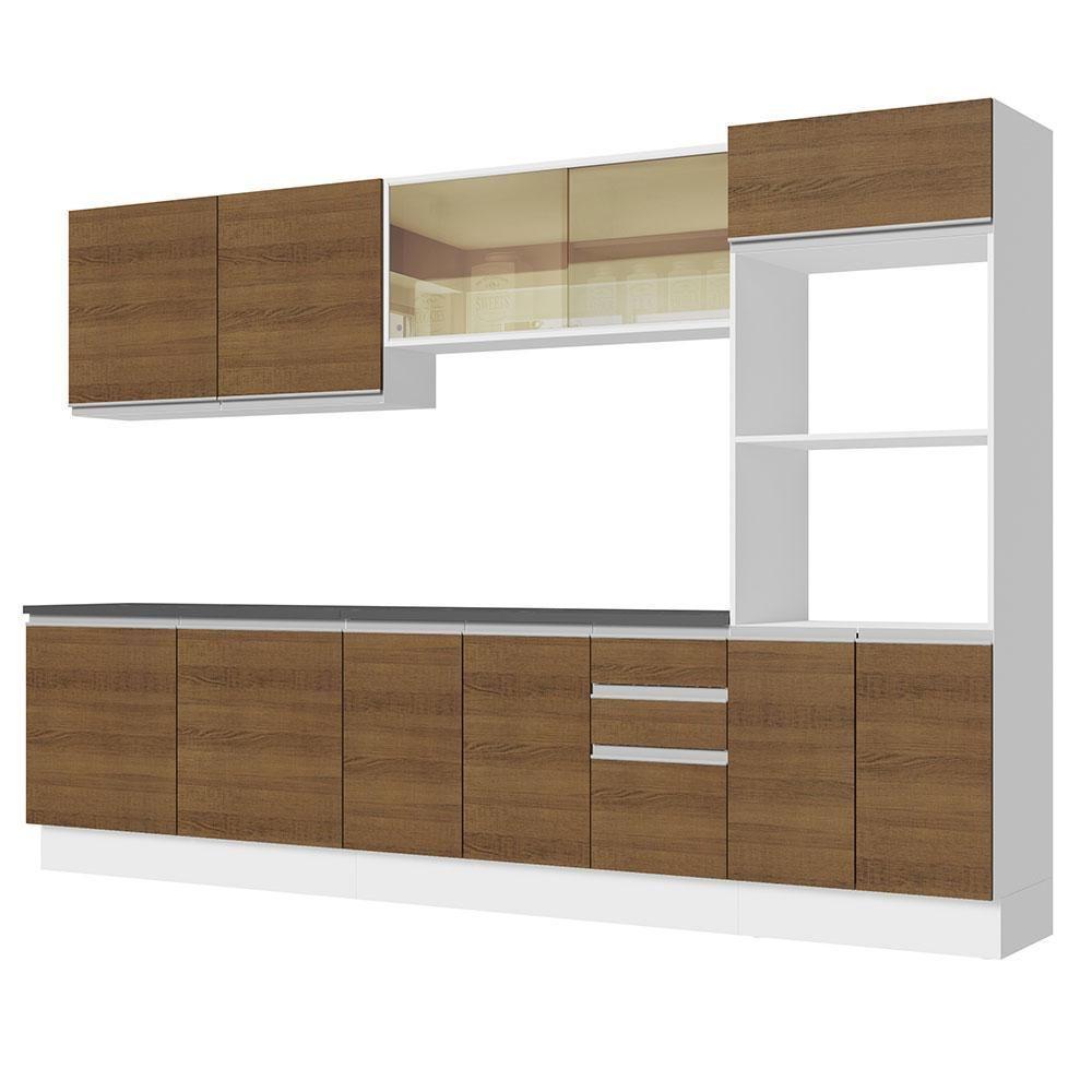 Cozinha Completa 310001 Com Armário E Balcão Branco/Rustic - 2