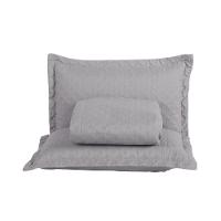 Kit Cobre Leito Colcha Select Queen 3 Peças Matelado Dupla Face Microfibra - Cinza - 100% Poliéster - 8