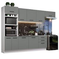 Cozinha Completa 330001 Com Armário E Balcão Branco/Cinza - 7