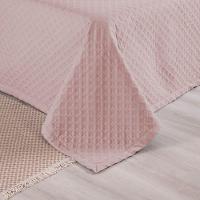 Kit Cobre Leito Colcha Select Queen 3 Peças Matelado Dupla Face Microfibra - Rose - 100% Poliéster