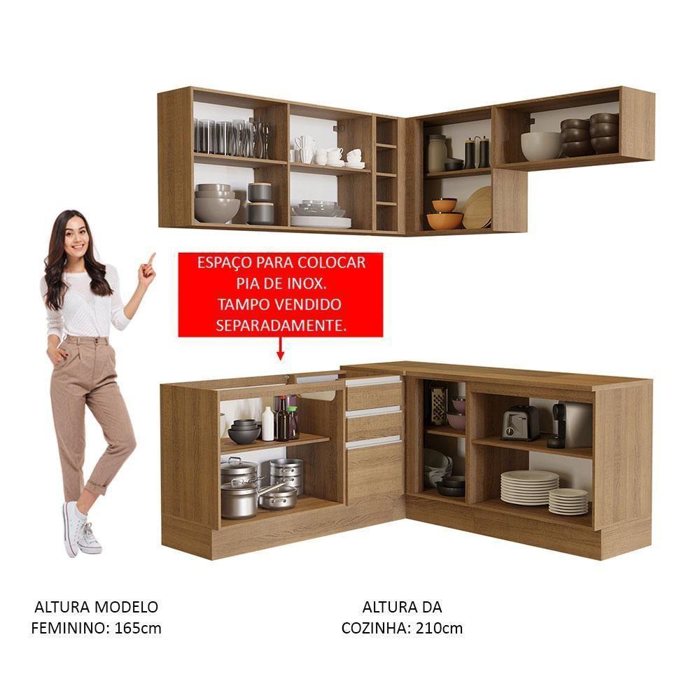 Cozinha Completa 349001 Com Armário E Balcão RusticRustic - 7