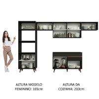Cozinha Completa Madesa Reims 330001 Com Armário E Balcão Preto - 7