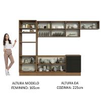 Cozinha Completa 330001 Com Armário E Balcão Rustic/Preto - 7