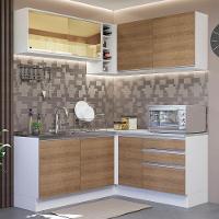 Cozinha Completa 329002 Com Armário E Balcão Branco/Rustic - 1