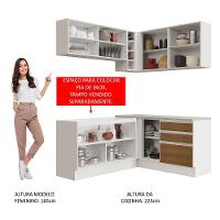 Cozinha Completa 329002 Com Armário E Balcão Branco/Rustic - 7