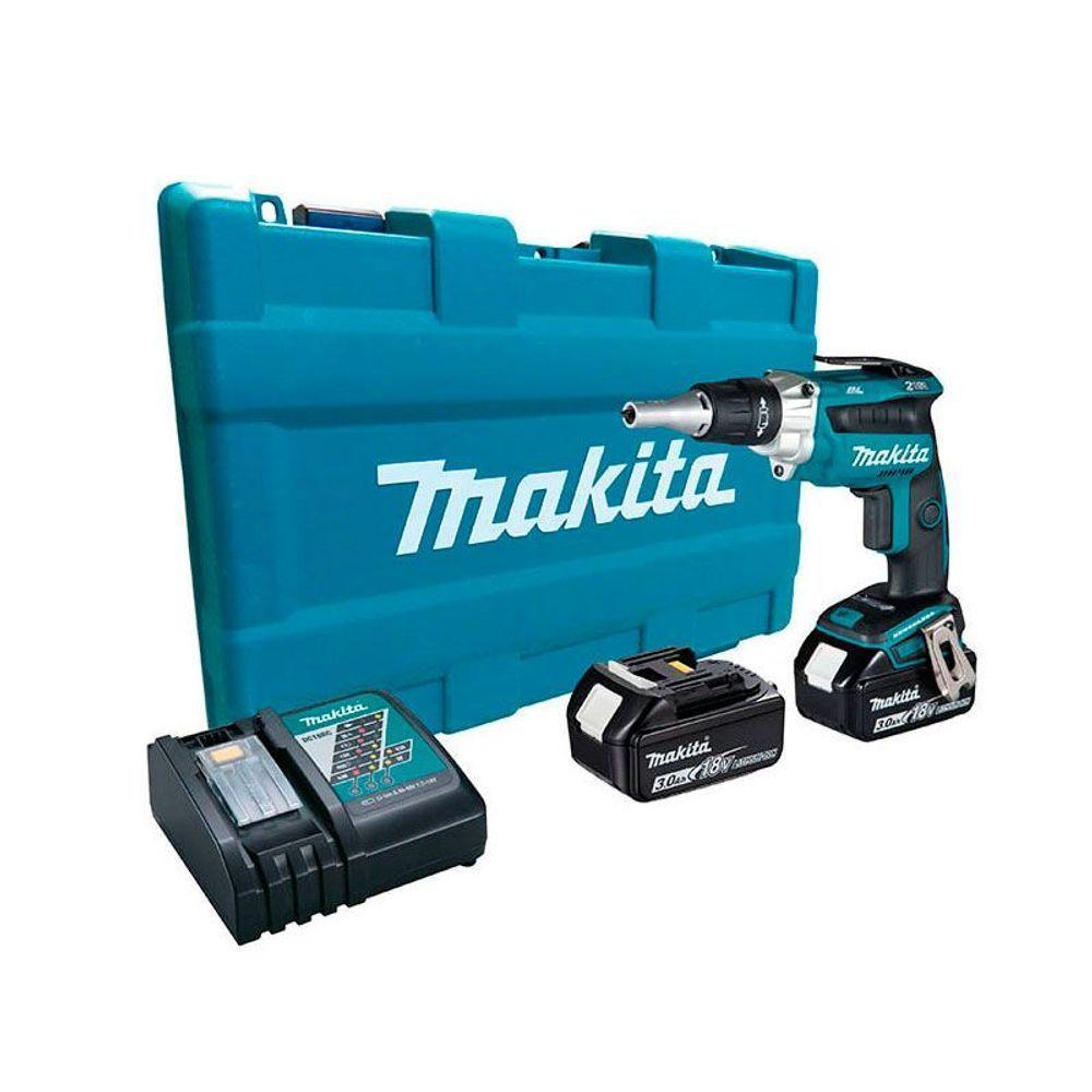 Parafusadeira Sem Fio 18v Encaixe 1-4'' Com 2 Baterias Carregador Bit Maleta Dfs250rfe Makita - 1